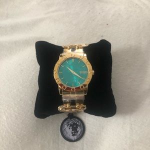 Versace Brand NEW Gold Watch Authentic In Box